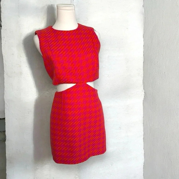 NWT MANGO TWEED  SIDE CUT GLAM DRESS OLD MONEY S - Picture 3 of 8